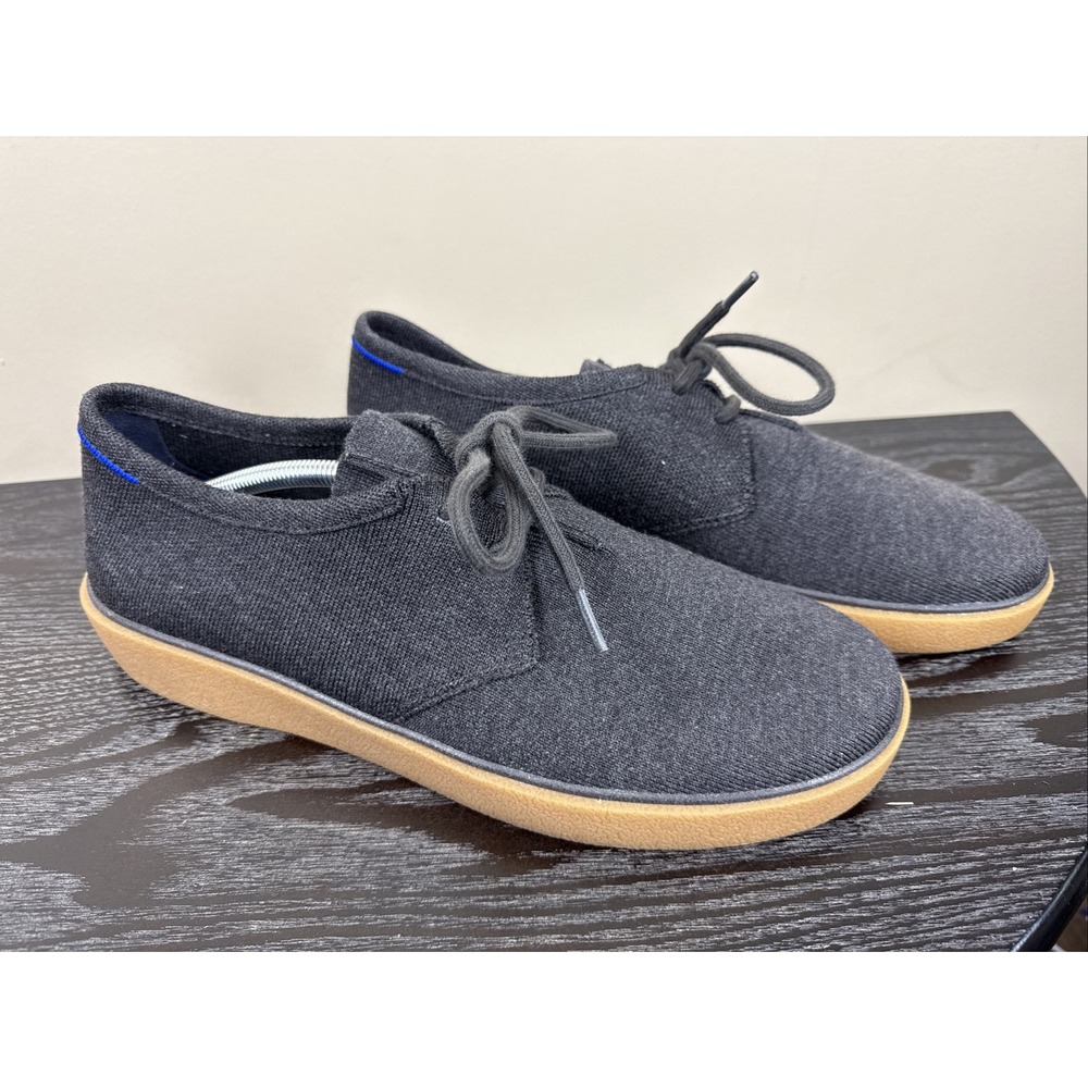 Rothy's Men's Monty Lace Sneakers Sz 12.5 Gray Merino Wool Shoe EUC